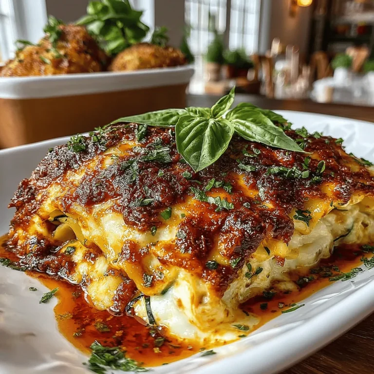 Lasagna has long been a beloved dish, known for its rich layers of pasta, savory meat, and creamy cheese. Traditional recipes often include ingredients like ground beef, béchamel sauce, and a generous helping of mozzarella cheese, creating a hearty meal that many cherish. However, as dietary preferences evolve and health-conscious eating becomes more popular, adaptations of this classic recipe are emerging. One such adaptation is the Zucchini Delight Lasagna—a vibrant, vegetarian alternative that swaps out the conventional pasta layers for slices of fresh zucchini.
