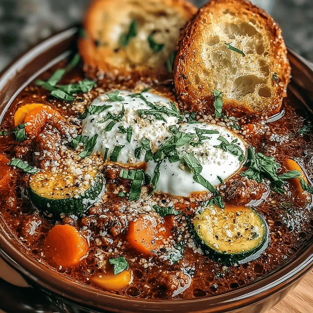 As the chill of autumn settles in and the leaves begin to turn, there's nothing quite like a warm bowl of soup to wrap you in comfort. This Cozy Slow Cooked Italian Sausage Lasagna Soup is a dish that not only fills the belly but also warms the heart. I recall the first time I made this recipe; it was a rainy Sunday afternoon, and I was in desperate need of a little culinary therapy. The aroma of sautéing garlic and onions wafted through the house, instantly lifting my spirits. Each spoonful reminded me of cherished family gatherings, laughter, and the love that goes into making a meal.