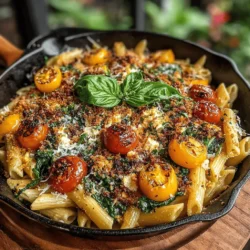 The Cheesy Tomato Feta Pasta Bake is a culinary masterpiece that encapsulates the essence of comfort food with a Mediterranean twist. This dish marries the creamy, tangy goodness of feta cheese with the vibrant sweetness of cherry tomatoes, creating an irresistible combination that is both satisfying and nourishing. Whether you’re looking for a quick weeknight dinner or a crowd-pleasing option for a casual gathering, this pasta bake is sure to impress. Not only is it simple to prepare, but it also bursts with flavor, making it a staple in many households.