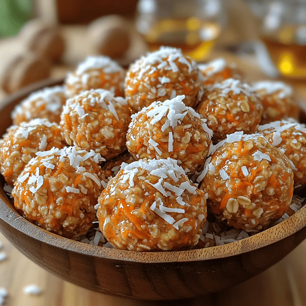 To make these Sweet Carrot Cake Energy Bites, you’ll need a few simple ingredients, many of which you may already have in your pantry. Here’s what you’ll need: