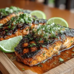 The enticing combination of sweetness from honey and the zesty brightness from lime creates a flavor profile that elevates grilled salmon to new heights. Honey Lime Grilled Salmon is not just a dish; it’s an experience that brings together the richness of the fish with the vibrant notes of citrus and sweetness. This recipe is perfect for those warm evenings when you want to enjoy a meal outdoors or when you're hosting a gathering with friends and family. The preparation is straightforward, making it an ideal choice for both novice cooks and seasoned chefs alike.