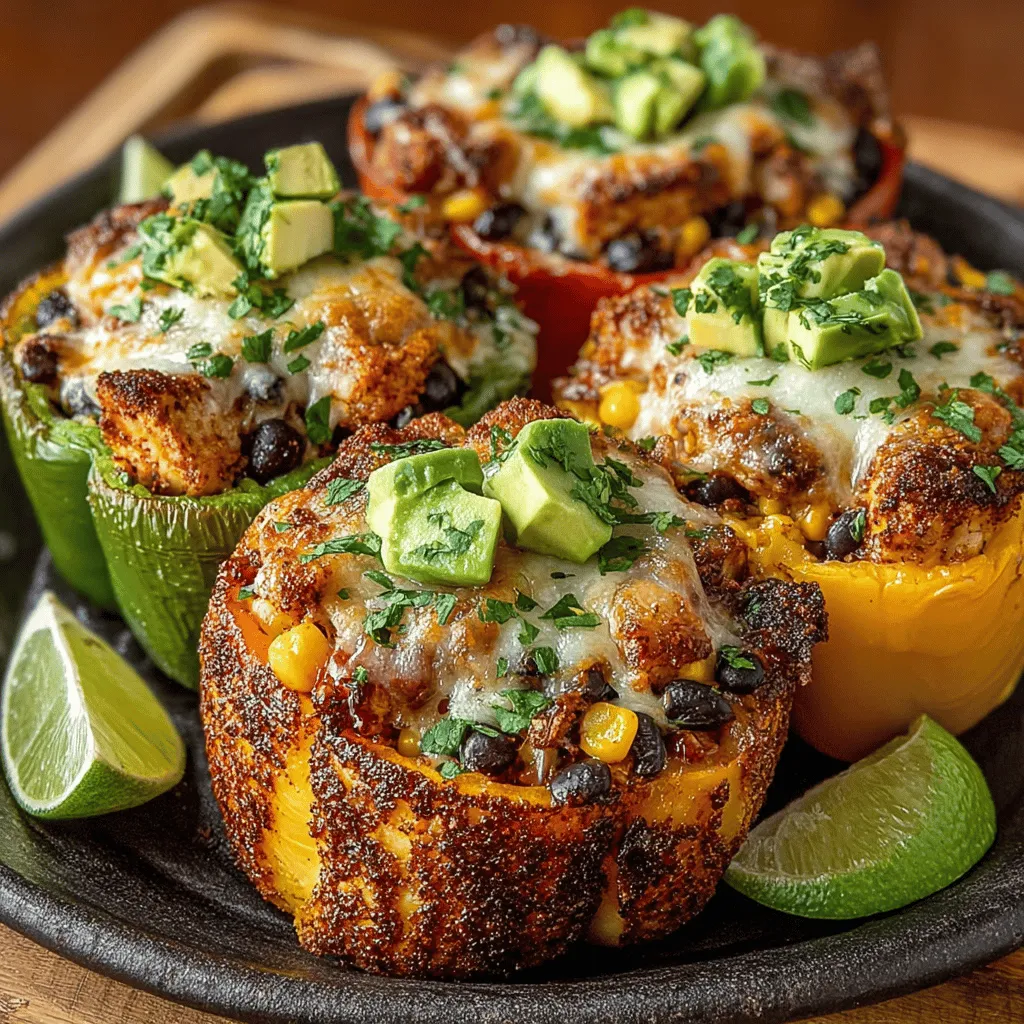 Discover a delightful fusion of flavors with our Loaded Chicken Fajita Stuffed Peppers. This vibrant dish not only tantalizes the taste buds but also presents an eye-catching feast with its bright colors and hearty filling. Combining wholesome bell peppers with a savory blend of chicken, vegetables, and spices, this recipe is perfect for any occasion, whether you're hosting a family dinner or preparing a quick weeknight meal.