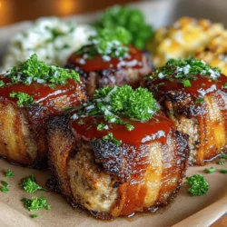 Bacon-Wrapped Meatloaf Minis: A Flavorful Delight