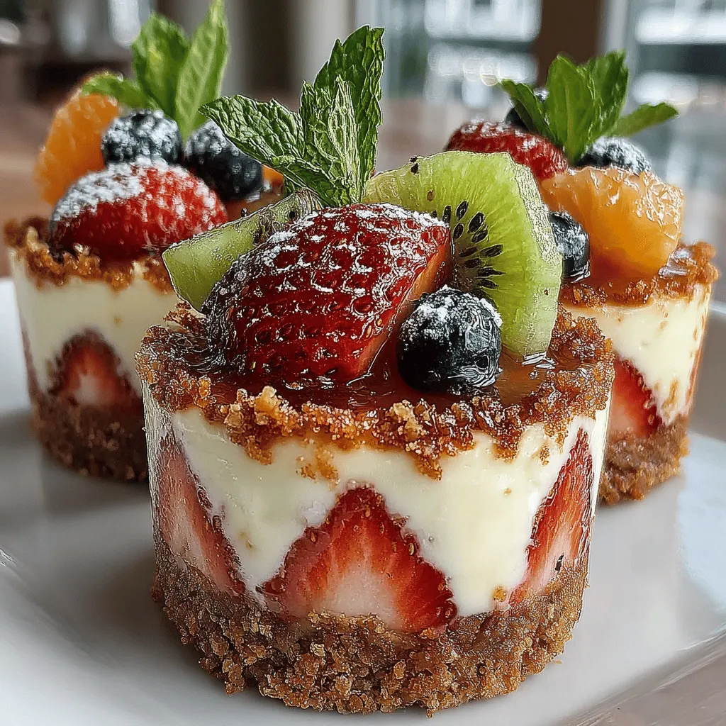 Delight in the simplicity and elegance of Luscious No-Bake Cheesecake Fruit Cups, a dessert that seamlessly combines the creamy richness of classic cheesecake with the vibrant flavors of fresh fruit. This innovative dessert is not only visually appealing but also incredibly easy to prepare, making it perfect for any occasion—from casual family gatherings to sophisticated celebrations. In this article, we will provide you with a comprehensive guide to creating these delightful treats, covering everything from the ingredients you'll need to step-by-step instructions on assembling the perfect cheesecake cups.