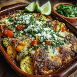 As the sun shines brightly and the days stretch longer, summer offers a bounty of vibrant, fresh produce that tantalizes the senses. One dish that truly embodies the spirit of the season is the Sun-Kissed Summer Veggie Tortilla Casserole. This delightful recipe combines an array of colorful vegetables, layers of hearty corn tortillas, and a medley of spices, creating a comforting yet invigorating meal perfect for any occasion. Whether you're hosting a family gathering, preparing a quick weeknight dinner, or looking for a nutritious meal prep option, this casserole is sure to impress.