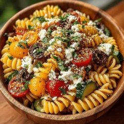 The magic of Chilled Mediterranean Bliss Pasta lies not just in its simplicity but also in the quality of its ingredients. Each component plays a crucial role in creating a harmonious balance of flavors and textures.