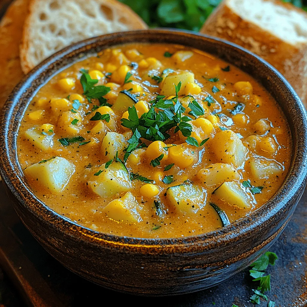 What makes this chowder truly special is its celebration of seasonal ingredients. Corn, with its sweet and juicy kernels, offers a delightful burst of flavor that pairs perfectly with the tender, mild taste of zucchini. Both vegetables are at their peak during the summer months, but with a little creativity, you can enjoy this chowder year-round. Fresh corn can be found at local farmers' markets or grocery stores, and if you’re in a pinch, frozen corn works just as well. Zucchini, on the other hand, is often abundant in home gardens, making it an easy choice for this recipe.