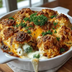 Have you ever stumbled upon a recipe that instantly makes you feel at home? For many, that dish is the Creamy Chicken Broccoli Biscuit Bake. This hearty casserole is like a warm hug on a chilly evening, combining tender pieces of chicken, vibrant green broccoli, and fluffy biscuit goodness, all enveloped in a creamy sauce. The first time I made this recipe was on a rainy Sunday afternoon, when I craved something comforting for dinner. As the aroma wafted through my kitchen, it felt like a nostalgic embrace, reminiscent of family gatherings and cozy nights in. Today, I'm thrilled to share this recipe with you, along with tips, variations, and serving suggestions to make it your own.