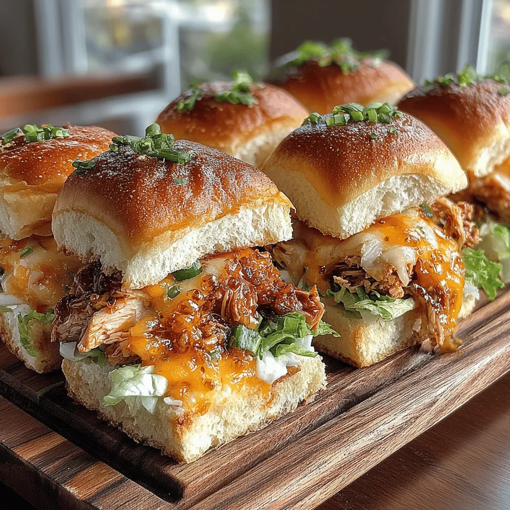 If you're on the lookout for a dish that brings people together, look no further than Sweet & Sticky Honey Garlic Chicken & Cheddar Sliders. This recipe masterfully blends the savory richness of garlic and chicken with the sweet allure of honey, all complemented by the creamy, sharp notes of cheddar cheese. Perfect for gatherings, parties, or family dinners, these sliders are a crowd-pleaser that promises to satisfy both adults and children alike. The beauty of this recipe lies not only in its delicious flavor profile but also in its versatility; you can easily customize the ingredients to suit various tastes, making it a fantastic addition to your culinary repertoire.