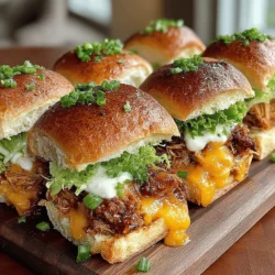 If you're on the lookout for a dish that brings people together, look no further than Sweet & Sticky Honey Garlic Chicken & Cheddar Sliders. This recipe masterfully blends the savory richness of garlic and chicken with the sweet allure of honey, all complemented by the creamy, sharp notes of cheddar cheese. Perfect for gatherings, parties, or family dinners, these sliders are a crowd-pleaser that promises to satisfy both adults and children alike. The beauty of this recipe lies not only in its delicious flavor profile but also in its versatility; you can easily customize the ingredients to suit various tastes, making it a fantastic addition to your culinary repertoire.