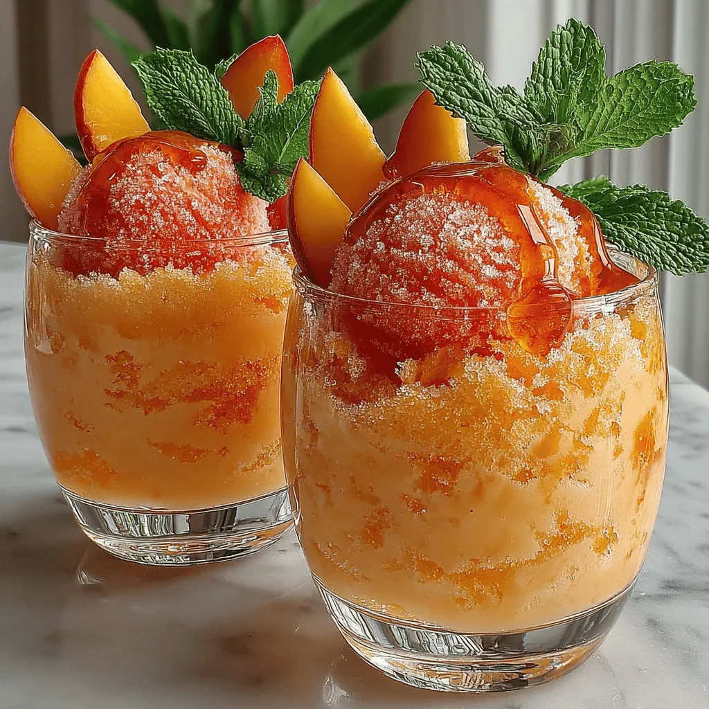 Peaches, with their velvety skin and succulent flesh, boast a unique flavor profile that is both sweet and slightly tart. Their aroma is intoxicating, evoking images of sun-drenched orchards and lazy summer afternoons. When transformed into sorbet, peaches become an even more enticing treat, their juicy texture lending a refreshing quality that is perfect for hot weather. The vibrant color of the sorbet, ranging from soft blush to deep orange, adds visual appeal, making it not just a dessert but a feast for the eyes.