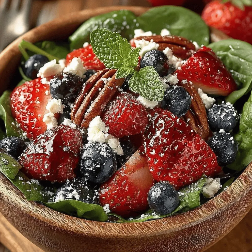 As the sun shines brighter and the days grow longer, there's no better way to celebrate the warmth of summer than with a vibrant and refreshing dish that brings together the best of the season's produce. The Summer Berry Spinach Salad is a delightful medley of flavors and textures, making it an ideal choice for picnics, barbecues, or light lunches. This salad combines the earthiness of fresh baby spinach with the sweetness of seasonal berries, the creaminess of feta cheese, and the crunch of nuts, creating a dish that is not only visually appealing but also packed with nutrients.