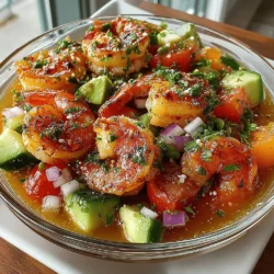 As the warm sun beckons us outdoors, nothing quite satisfies like a refreshing and vibrant dish that captures the essence of summer. Enter the Chilled Ocean Delight: Cold Shrimp & Avocado Salad. This salad is a celebration of fresh flavors, combining succulent shrimp, creamy avocado, and a medley of colorful vegetables, all tossed together in a zesty dressing. With its bright colors and enticing aromas, this dish is not only a feast for the eyes but also a treat for the taste buds, making it an ideal choice for light lunches, picnics, or elegant dinner parties.