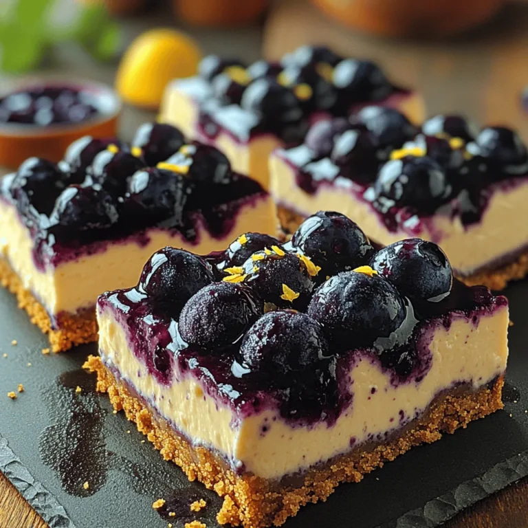 When it comes to desserts, few can compete with the alluring combination of creamy cheesecake and the vibrant burst of blueberries. Frozen blueberry cheesecake squares are not only visually appealing but also offer a delightful balance of flavors and textures that make them a favorite among dessert lovers. Their rich, creamy base paired with the sweet-tartness of blueberries creates a refreshing treat that is perfect for warm weather gatherings, family picnics, or simply as a cool indulgence after dinner.