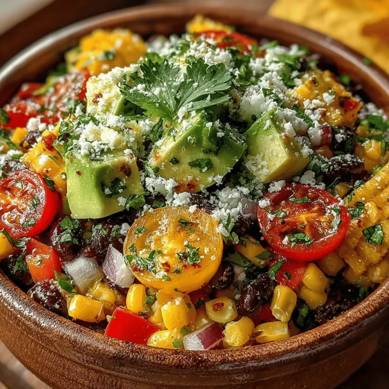 As the warm summer sun beckons us outdoors, vibrant salads come to the forefront of seasonal cuisine, offering not just nourishment but also a refreshing burst of flavor. Among these, the Fiesta Zesty Corn & Black Bean Salad stands out as a colorful, nutritious option that perfectly embodies the spirit of summer gatherings. This salad is not only visually appealing with its array of colors but also brimming with essential nutrients, making it an excellent choice for health-conscious eaters. Whether served as a delightful side dish at barbecues or as a light main course for those warm evenings, this salad is versatile enough to please a crowd while being simple enough to prepare.