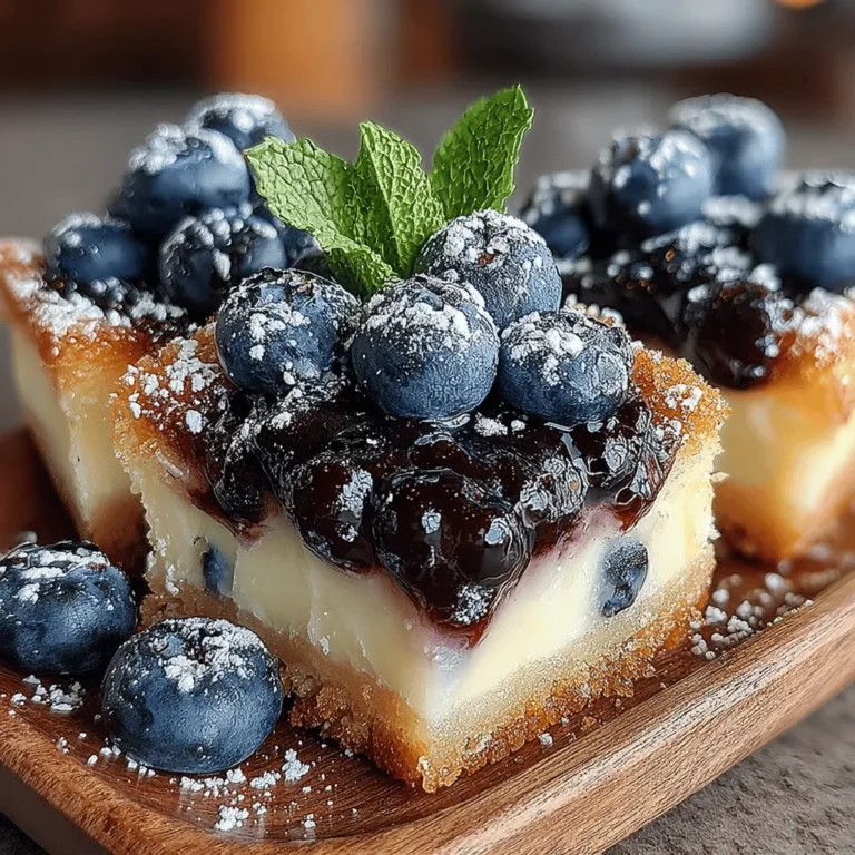 Indulge your senses with the delightful flavors of Berry Fresh Lemon Bliss Bars, a perfect balance of tart and sweet that captures the essence of summer in every bite. These bars, featuring a buttery crust and a luscious blueberry lemon filling, are ideal for gatherings, picnics, or simply as a refreshing dessert at home. Their vibrant colors and invigorating flavors make them a standout choice for any occasion. This article will guide you through the process of creating these delicious bars, emphasizing the key ingredients, step-by-step instructions, and tips that will help you master this recipe.