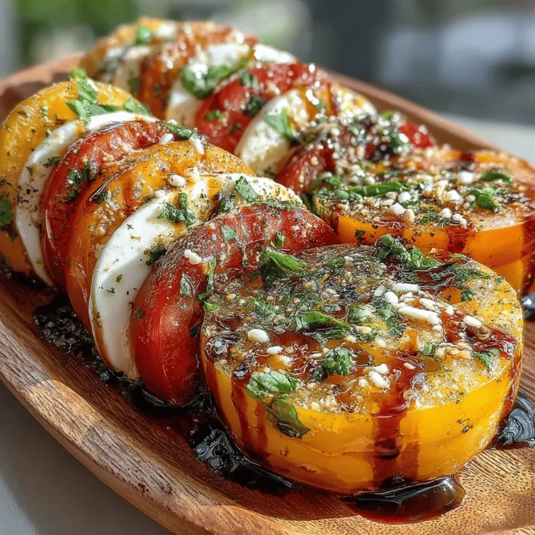 As summer approaches, the allure of fresh, seasonal ingredients beckons us to create dishes that are not only flavorful but also visually appealing. One such dish that perfectly encapsulates the essence of summer is the Peach & Mozzarella Delight. This delightful salad harmoniously combines the sweetness of ripe peaches with the creaminess of fresh mozzarella, resulting in a dish that is both refreshing and satisfying. Its simplicity and elegance make it an ideal choice for summer gatherings, picnics, or light meals on warm evenings.