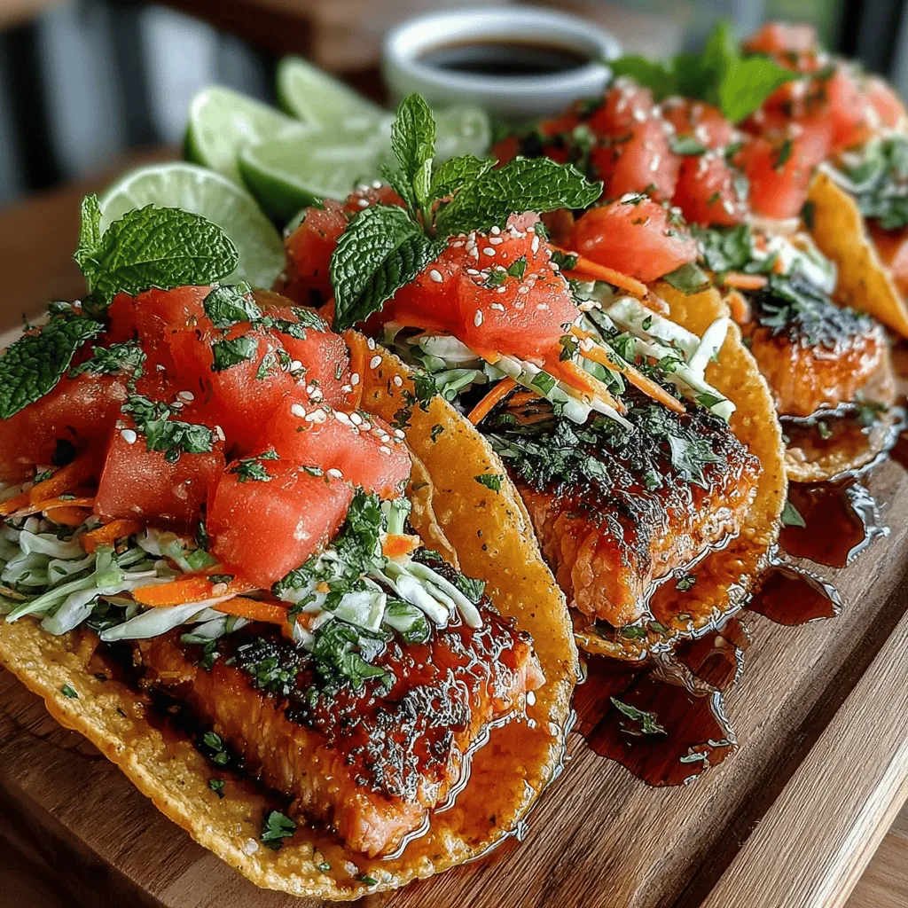 Tacos have long been celebrated as one of the most versatile and beloved dishes across various cuisines. Their potential for creativity knows no bounds; from classic meat fillings to vegetarian options, the taco can adapt to suit any palate. However, in recent years, culinary enthusiasts have sought to elevate this traditional favorite by incorporating unexpected ingredients and bold flavors. Enter Tuna Tacos with Watermelon Slaw – a dish that combines the rich, savory profile of sushi-grade tuna with the refreshing sweetness of watermelon slaw, creating a delightful culinary experience that is both satisfying and innovative.
