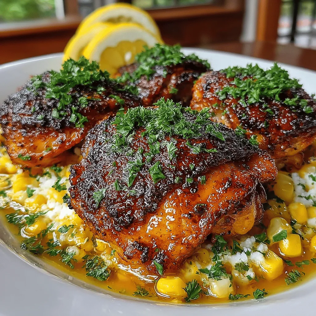Garlic Bliss Chicken Thighs with Sweet Corn is a dish that promises to elevate your dining experience with its rich flavors and satisfying textures. Combining the succulent, juicy quality of chicken thighs with the sweet crunch of corn, this recipe is an embodiment of comforting home cooking. It is perfect for family dinners, casual gatherings, or even as part of your meal prep for the week. The dish strikes a delightful balance between hearty and wholesome, making it an appealing choice for any occasion.
