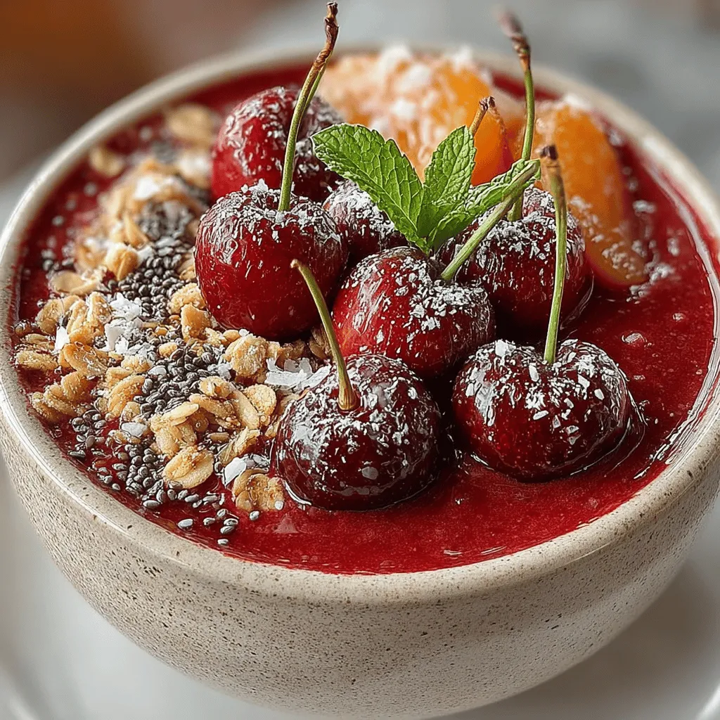 Smoothie bowls have taken the culinary world by storm, becoming a beloved breakfast and snack option for health enthusiasts and casual eaters alike. These vibrant, colorful bowls not only provide a visual feast but are also packed with nutrients, making them a popular choice for those looking to start their day on a healthy note. The Cherry Bliss Smoothie Bowl stands out as a particularly delightful option, combining the rich flavors of cherries with creamy textures and nutritious ingredients.
