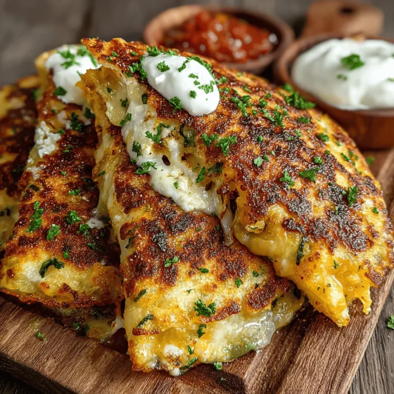 When it comes to easy, delicious, and nutritious meal options, Cheesy Zucchini Delight Quesadillas stand out as a fantastic choice. Perfect for any meal of the day, these quesadillas combine the delightful flavors of gooey cheese with the subtle sweetness of zucchini, creating a dish that is not only satisfying but also packed with health benefits. The versatility of zucchini makes it an ideal ingredient that can be incorporated into various recipes, while the joy of melted cheese adds comfort and indulgence. Whether you're cooking for a busy weeknight dinner or hosting a casual gathering with friends, these quesadillas are sure to impress.