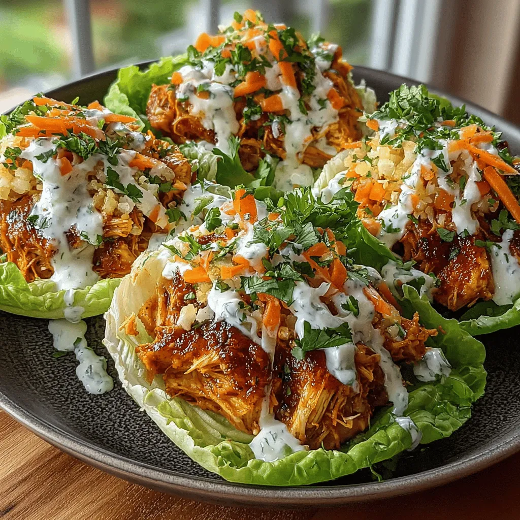 To create the best buffalo chicken lettuce wraps, the first step involves shredding the chicken. This process is crucial for achieving that perfect texture that allows the sauce to cling beautifully while providing a satisfying bite.