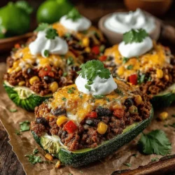 Mini Taco Zucchini Pizza Boats Recipe