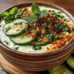 Cucumber Raita is a beloved dish in Indian cuisine, cherished not only for its refreshing taste but also for its ability to balance the heat of spicy foods. Traditionally served as a side dish or condiment, raita usually features a base of yogurt combined with various ingredients such as vegetables, herbs, and spices. The result is a cool and creamy accompaniment that enhances the overall dining experience, making it a staple in Indian households, especially during the sweltering summer months.