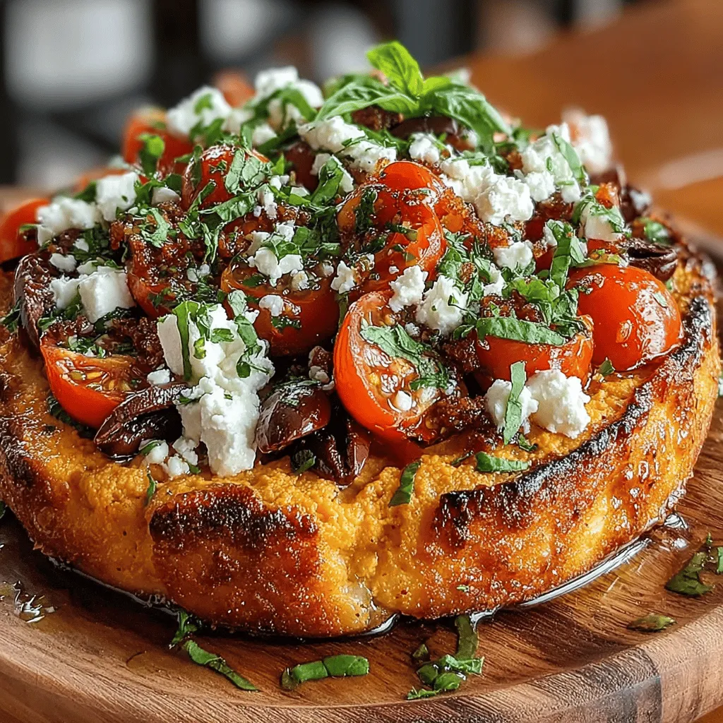 If you're looking to elevate your pizza night with a dish that is both unique and nutritious, the Roasted Red Pepper Hummus Pizza is the perfect solution. This innovative recipe marries the creamy texture of hummus with the vibrant, sweet notes of roasted red peppers, offering a delightful twist on your traditional pizza experience. With its colorful presentation and healthy ingredients, this pizza caters to a variety of dietary preferences, making it an ideal choice for gatherings, family dinners, or a cozy night in. Not only does it satisfy your cravings, but it also provides a wholesome alternative that doesn’t skimp on flavor.