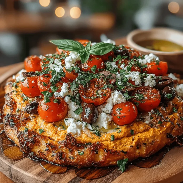 If you're looking to elevate your pizza night with a dish that is both unique and nutritious, the Roasted Red Pepper Hummus Pizza is the perfect solution. This innovative recipe marries the creamy texture of hummus with the vibrant, sweet notes of roasted red peppers, offering a delightful twist on your traditional pizza experience. With its colorful presentation and healthy ingredients, this pizza caters to a variety of dietary preferences, making it an ideal choice for gatherings, family dinners, or a cozy night in. Not only does it satisfy your cravings, but it also provides a wholesome alternative that doesn’t skimp on flavor.