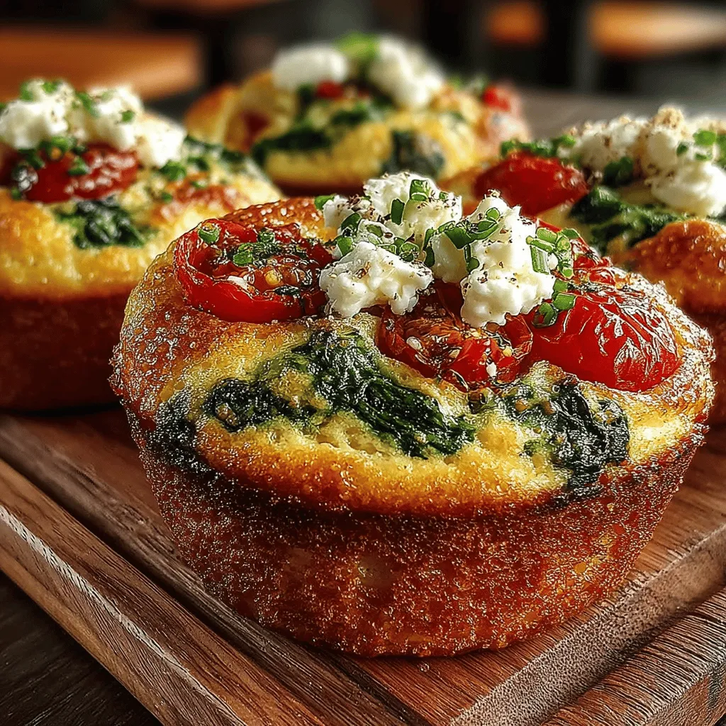 When it comes to creating the perfect Spinach Feta Delight Muffins, the technique of folding is just as crucial as the ingredients themselves. Start by ensuring that your spinach is well-drained and chopped into small pieces. This prevents excess moisture from making your muffins soggy. Next, crumble your feta cheese into a bowl and chop your tomatoes, aiming for even sizes to encourage consistent baking.