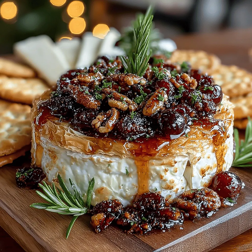 Baked Brie Bliss with Cranberries and Pecans is a culinary masterpiece that perfectly embodies the essence of comfort food while still offering an elegant presentation. This dish combines the creamy, rich texture of Brie cheese with the vibrant, tart notes of cranberries and the satisfying crunch of pecans. It is a dish that not only tantalizes the taste buds but also creates a visually stunning centerpiece for any gathering. Whether you're throwing a festive holiday party, hosting a cozy family dinner, or simply looking for an impressive appetizer for a casual get-together, this baked Brie recipe is sure to leave a lasting impression on your guests.