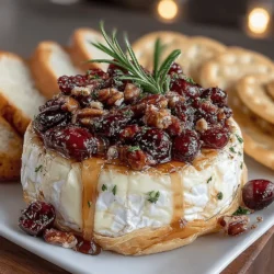 Baked Brie Bliss with Cranberries and Pecans is a culinary masterpiece that perfectly embodies the essence of comfort food while still offering an elegant presentation. This dish combines the creamy, rich texture of Brie cheese with the vibrant, tart notes of cranberries and the satisfying crunch of pecans. It is a dish that not only tantalizes the taste buds but also creates a visually stunning centerpiece for any gathering. Whether you're throwing a festive holiday party, hosting a cozy family dinner, or simply looking for an impressive appetizer for a casual get-together, this baked Brie recipe is sure to leave a lasting impression on your guests.