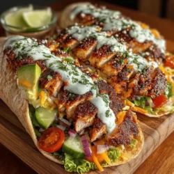 Spicy Grilled Chicken Salad Wraps