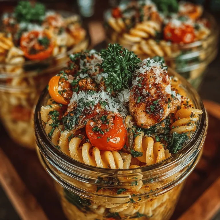The joy of cooking often lies in creating dishes that are not only delicious but also visually appealing and convenient. One such recipe that embodies these qualities is Garlic Butter Chicken Pasta Jars. This delightful dish combines tender chicken, al dente pasta, and a rich garlic butter sauce, all beautifully layered in portable mason jars. Perfect for meal prep, these jars make lunchtime a breeze while ensuring you indulge in a hearty and flavorful meal.
