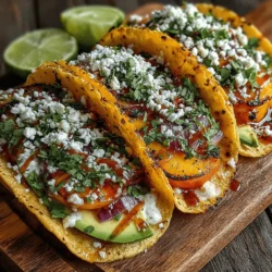 Sweet & Spicy Peach Tacos