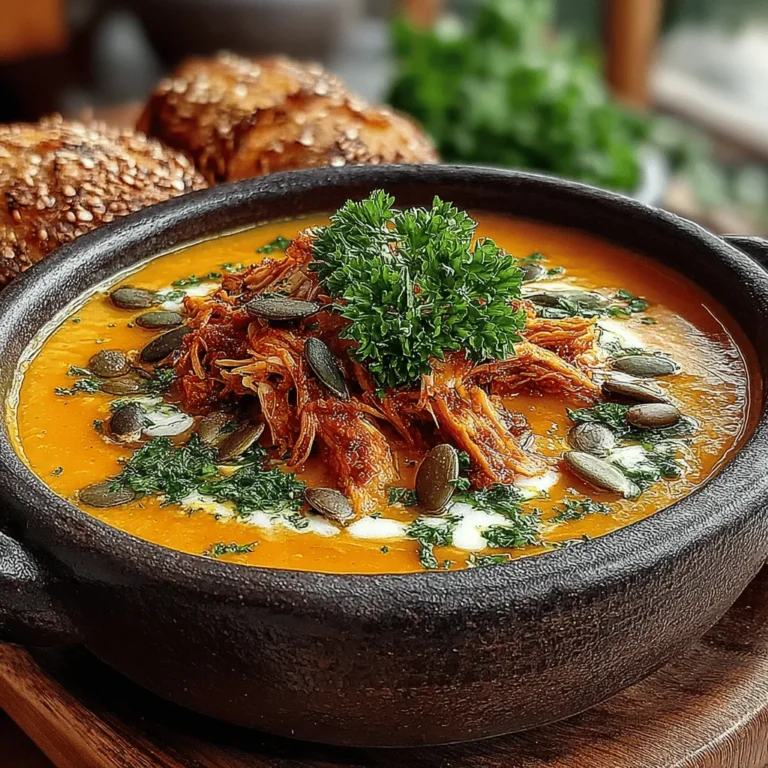 As the leaves begin to change and the air turns crisp, there's nothing quite like a warm bowl of soup to usher in the comforting vibes of fall. Among the myriad of seasonal recipes, the Creamy Crockpot Chicken Pumpkin Soup stands out for its rich flavors and creamy texture. This delightful dish not only captures the essence of autumn but also brings together the wholesome goodness of chicken and pumpkin into a hearty meal that is both nutritious and satisfying. Perfect for cozy evenings or gatherings with loved ones, this recipe is an easy-to-make option that allows you to enjoy a delicious, homemade meal with minimal effort.