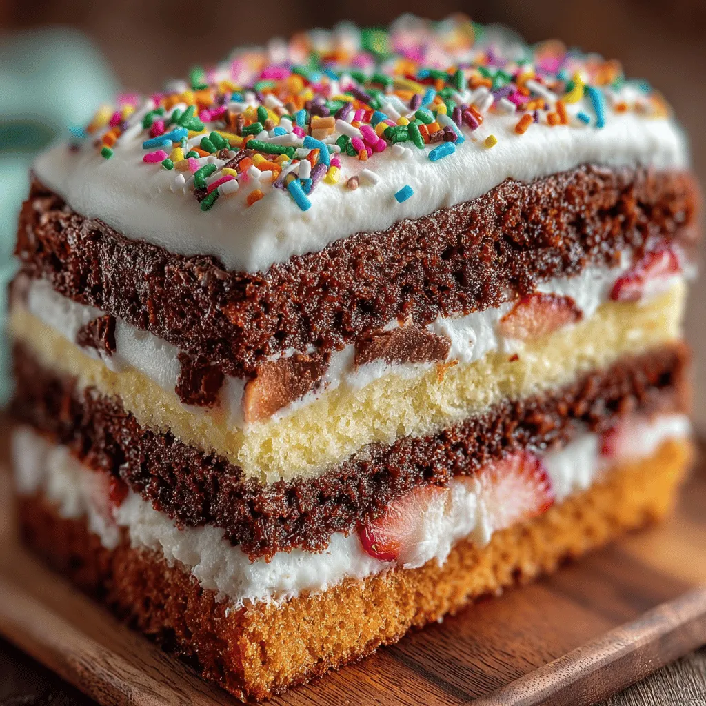When it comes to desserts that not only tantalize the taste buds but also create a visual spectacle, the Neapolitan Dream Cake stands out prominently. This delightful cake is a harmonious blend of three beloved flavors: rich chocolate, creamy vanilla, and fresh strawberry. Each layer offers a unique taste experience while collectively creating a nostalgic nod to the classic Neapolitan ice cream. The cake's vibrant colors and layers make it an inviting centerpiece for any celebration, whether it’s a birthday party, a family gathering, or a festive holiday dinner.