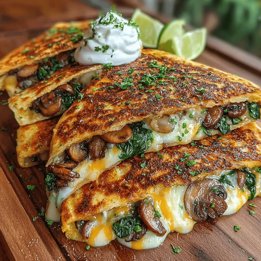 Quesadillas have long been celebrated for their versatility, making them a beloved choice among food enthusiasts. Whether enjoyed as a quick snack, a hearty meal, or a party appetizer, these simple yet satisfying creations can be filled with a variety of ingredients to suit any palate. Their crispy exterior and gooey interior provide the perfect balance of textures, making quesadillas a go-to comfort food for many. Today, we’re excited to introduce a unique spin on this classic dish: Spinach & Mushroom Quesadilla Pockets. This recipe not only adds a healthy twist to the traditional quesadilla but also packs a punch of flavor and nutrition that will leave your taste buds delighted.