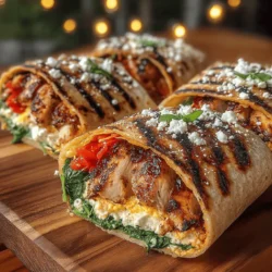Roasted Red Pepper Chicken Wraps Recipe