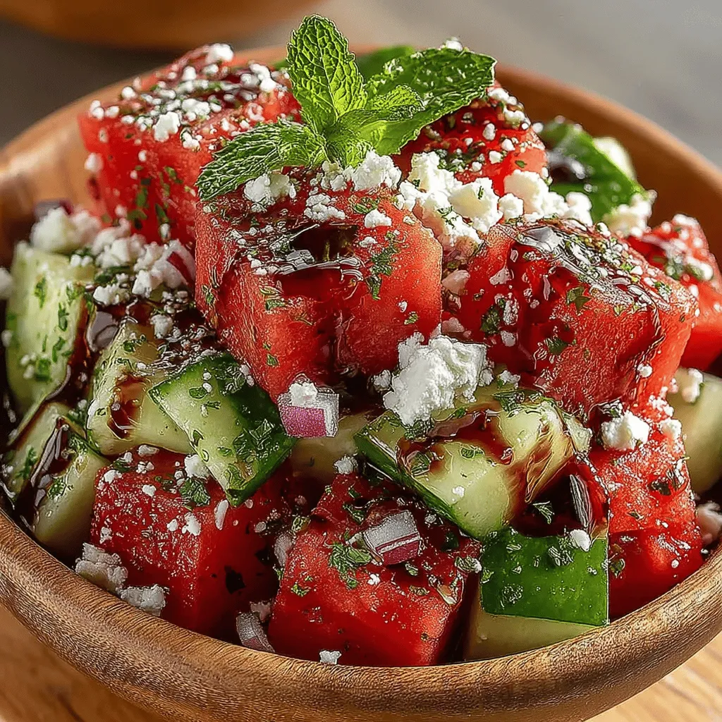 As the summer sun shines brightly, there’s nothing quite like a light, refreshing salad to cool off and nourish the body. Among the many seasonal delights, the combination of watermelon and cucumber stands out for its vibrant flavors and hydrating properties. This Watermelon Cucumber Feta Salad is not only a feast for the eyes but also a celebration of summer’s bounty, making it an ideal addition to barbecues, picnics, and casual lunches.