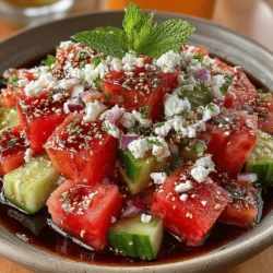 As the summer sun shines brightly, there’s nothing quite like a light, refreshing salad to cool off and nourish the body. Among the many seasonal delights, the combination of watermelon and cucumber stands out for its vibrant flavors and hydrating properties. This Watermelon Cucumber Feta Salad is not only a feast for the eyes but also a celebration of summer’s bounty, making it an ideal addition to barbecues, picnics, and casual lunches.