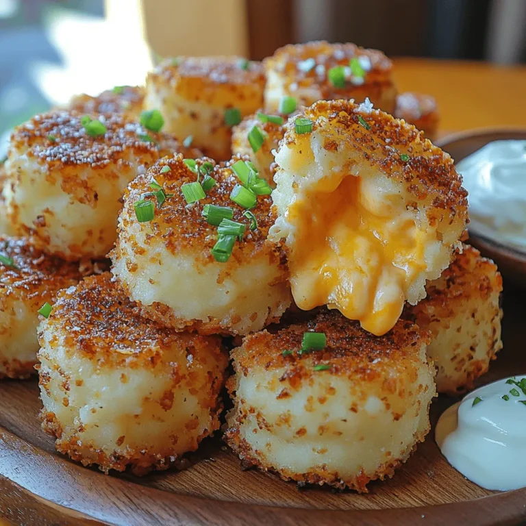Welcome to the delightful world of Cheesy Mashed Potato Tots, where comfort food meets creativity in the kitchen. This innovative dish is a fantastic way to repurpose leftover mashed potatoes, transforming them into crispy, cheesy bites that are sure to become a family favorite. Whether you're looking for a fun appetizer, a satisfying snack, or a unique side dish for your next gathering, Cheesy Mashed Potato Tots offer versatility that fits a variety of occasions.