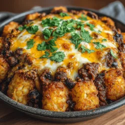 Spicy Hatch Chili Tater Tot Casserole Recipe