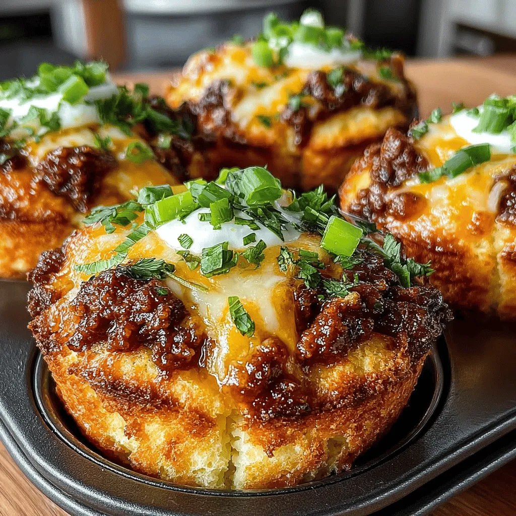 When it comes to comfort food, few dishes capture the heart quite like Cheesy Chili Biscuit Muffin Cups. This delightful recipe marries the warm, flaky goodness of biscuit dough with a savory chili filling, creating a dish that is both satisfying and inviting. Whether you're hosting a gathering, looking for a unique appetizer, or simply want a comforting side for your weeknight dinner, these muffin cups hit the mark. Their simplicity in preparation and the joy they bring to the table make them a must-try for any home cook.