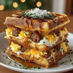 Mini Sausage Egg Waffle Sandwiches Recipe