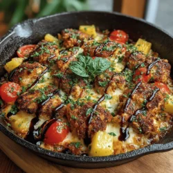 Fruity Fiesta Chicken Pizza Skillet