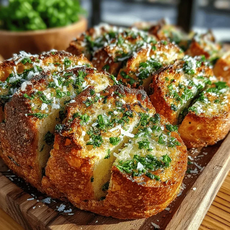 Garlic bread is a beloved staple in many households, often serving as a delectable side dish or an irresistible appetizer. Its warm, buttery flavor and aromatic appeal make it a favorite among diners, whether at a cozy family dinner or a festive gathering. In this article, we’ll explore a unique twist on this classic: Savory Herb & Garlic Delight Bread. This recipe elevates the traditional garlic bread experience, introducing a medley of fresh herbs that create a delightful flavor profile, perfect for any occasion.