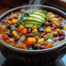 Autumnal Bliss in a Bowl: Fall Crockpot Harvest Veggie Chili