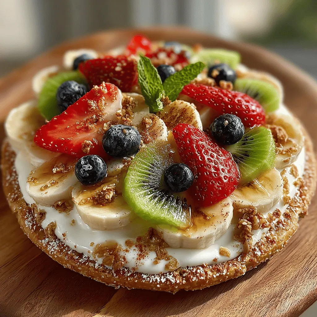 In a world where healthy eating is becoming increasingly important, the Fruit Fiesta Pizza offers a delightful and nutritious twist on a classic favorite. This vibrant dish serves as both a dessert and a snack, making it a versatile option for any occasion. The combination of fresh fruits and creamy yogurt creates a refreshing experience that appeals to both kids and adults alike. With an array of colors and flavors, this pizza not only satisfies your sweet tooth but also provides essential vitamins and minerals, ensuring that it’s a treat you can feel good about.